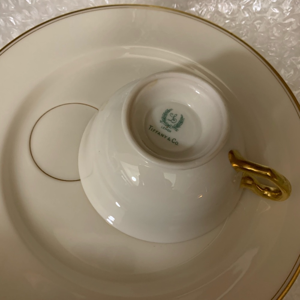 Tiffany&co lunch 1 cup 1 snack plate set. - Picture 4 of 5